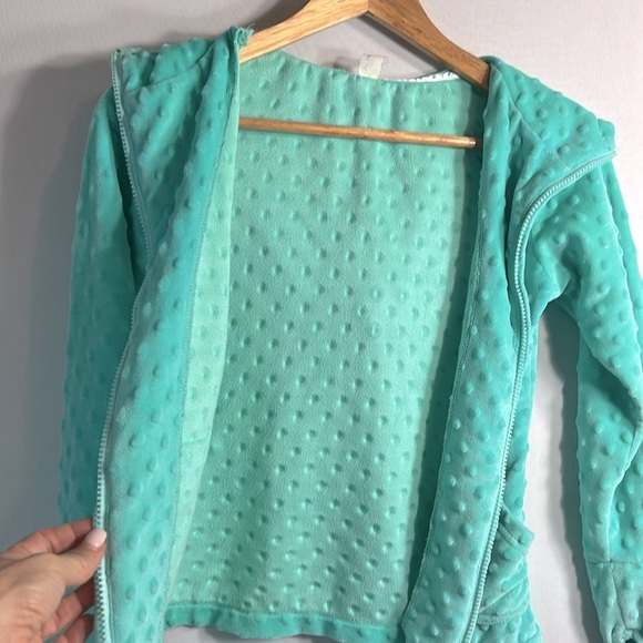 Girl's Minky Bubble Zippered Hoodie size 10/12 - Picture 6 of 7